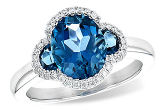 A199-51600: LDS RG 3.04 TW LONDON BLUE TOPAZ 3.20 TGW