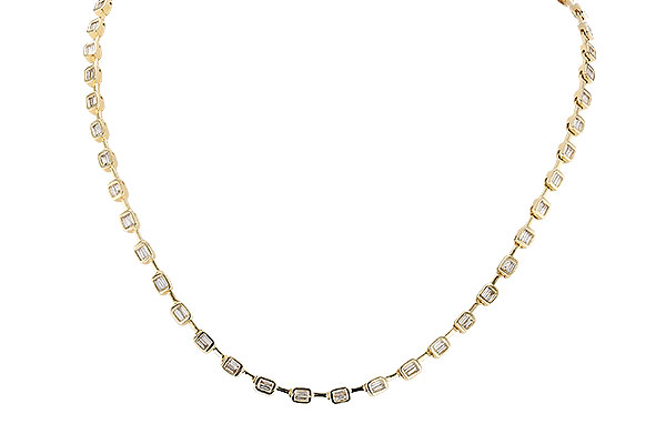 B283-14309: NECKLACE 2.05 TW BAGUETTES (17 INCHES)