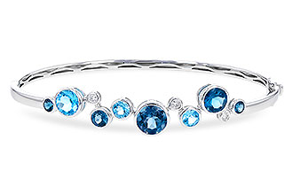 C283-09755: BANGLE 3.95 TW BLUE TOPAZ 4.06 TGW