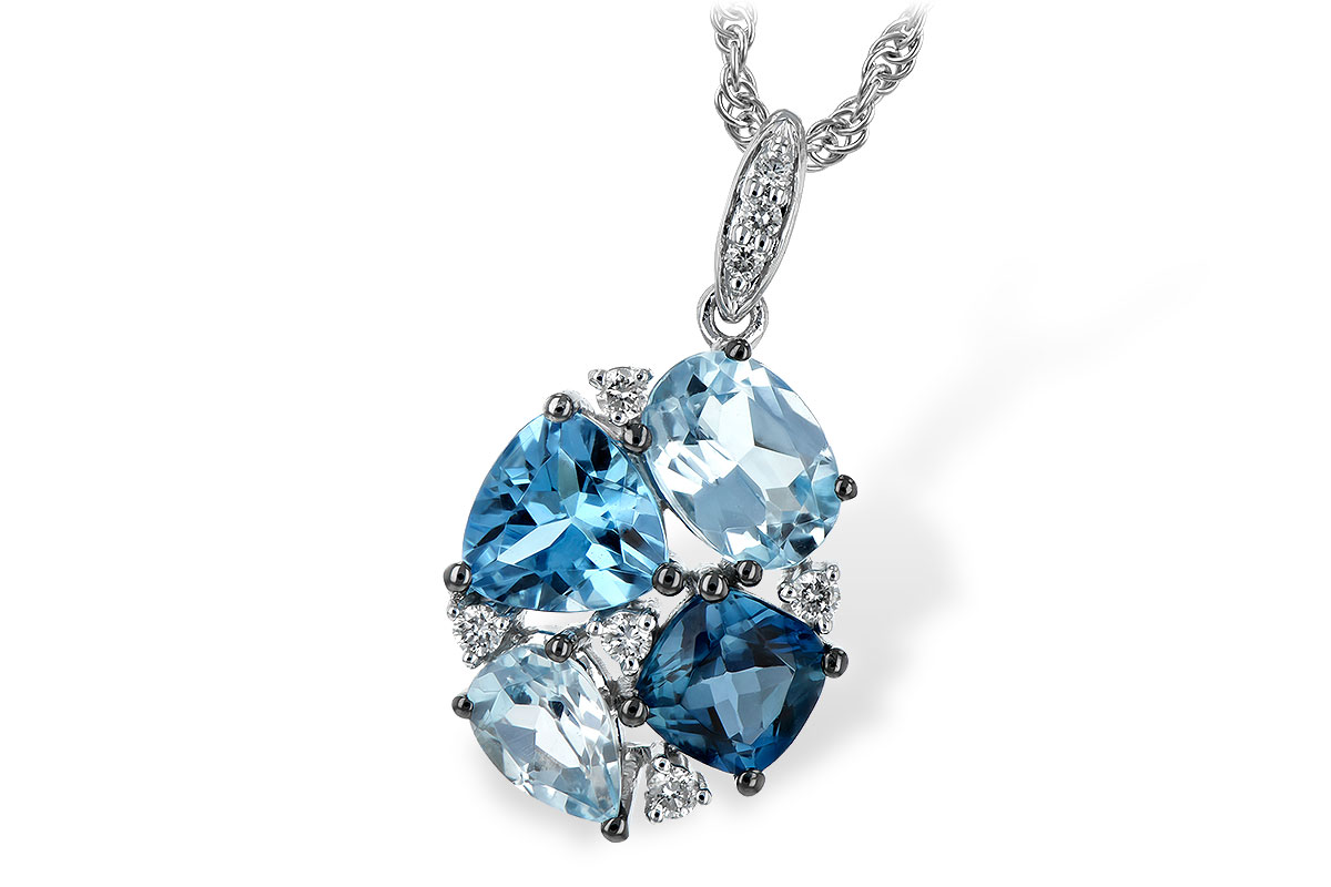 E198-56091: NECK 2.60 BLUE TOPAZ 2.70 TGW