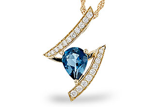 E284-01573: NECK 1.04 LONDON BLUE TOPAZ 1.23 TGW (8x6MM)