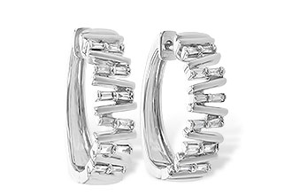 F199-50709: EARR .30 TW BAGUETTE DIAS