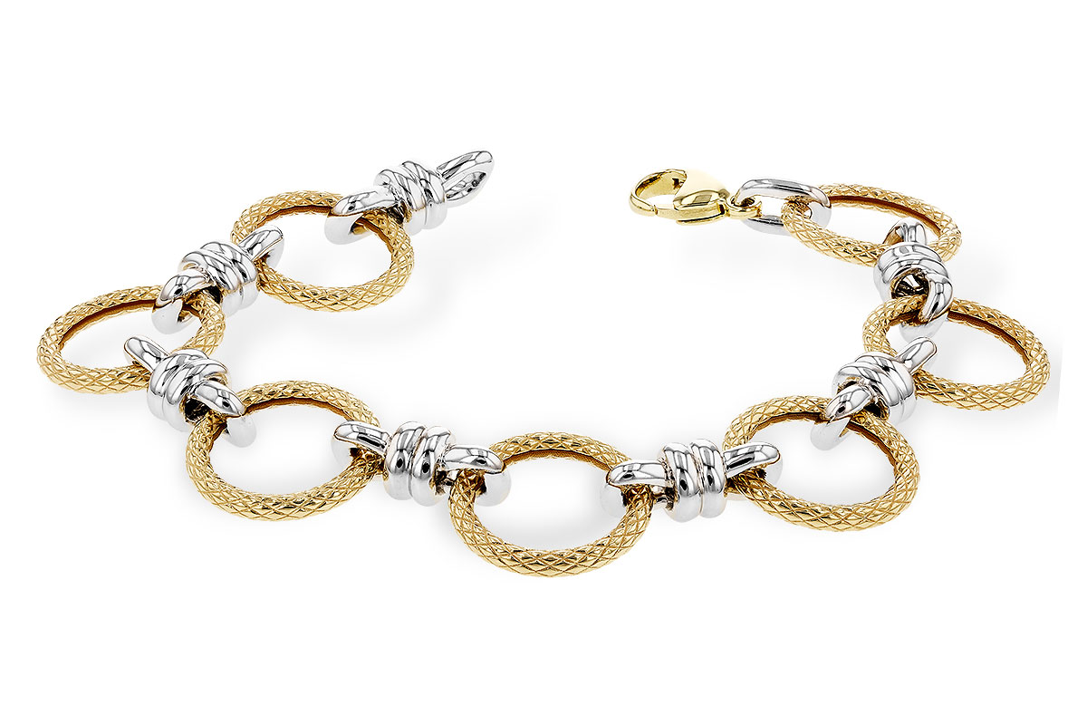 F283-17018: PLAIN GOLD BRACELET (7.25")