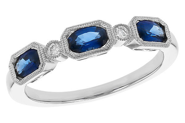 G284-02500: LDS WED RG .72 SAPPHIRE .77 TGW (4x3MM SAPP)