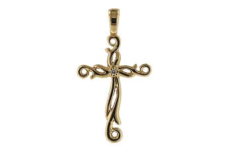 K015-86127: CROSS PENDANT .01 BR