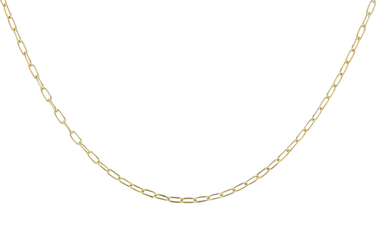 L283-15254: PAPERCLIP SM (22IN, 2.40MM, 14KT, LOBSTER CLASP)